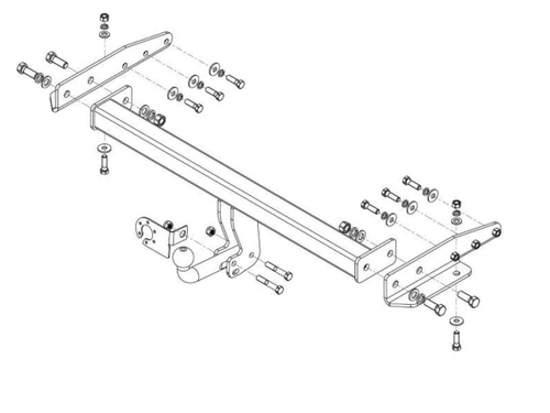 Фаркоп AvtoS для JEEP GRAND CHEROKEE (2011-) с универсальной электрикой Smart(блок) и сертификатом в комплекте, арт.(JW 03+smart)