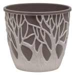Кашпо для цветов пластиковое 3,5л d-19,5 см «Форест» Пудровый/Мокко