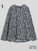 Лонгслив для девочки леопард
