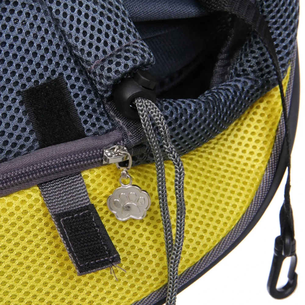 Сумка - переноска для животных через плечо «ЛЮБИМЫЙ БРО, цвет желтый, 45*13см (Лейбл)