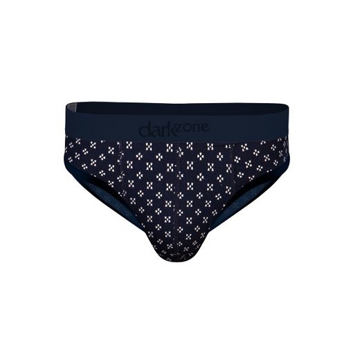 Мужские трусы брифы темно-синие с принтом DARKZONE DZN6135