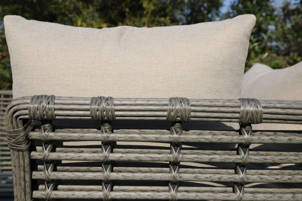 "Валенсия" лаунж-зона из искусственного ротанга, цвет серый