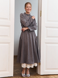 Юбка бохо вельветовая миди