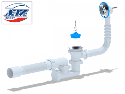 АНИ  Е255  Сифон 1 1/2 для ванны рег с гоф  (30/1шт)