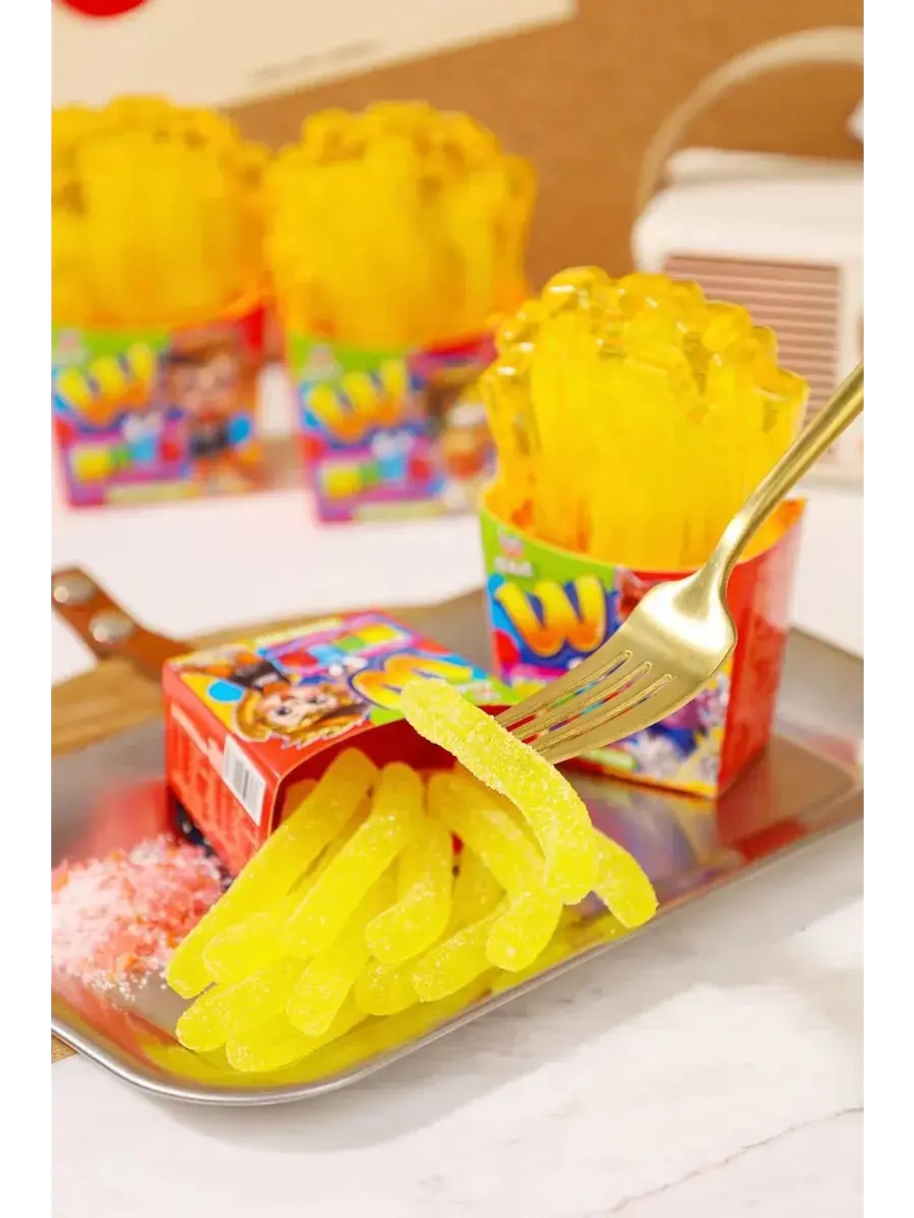 Жевательный мармелад Картофель Фри с шипучкой 65 г * 3 шт