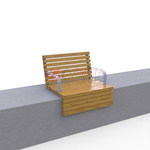 Настил Гермес со спинкой одноместный