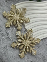 Набор новогодних елочных игрушек Снежинки 2 шт