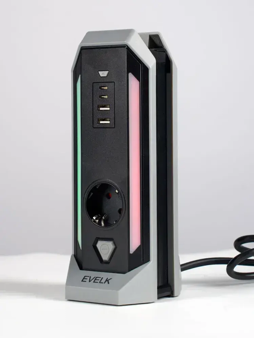 Вертикальный сетевой фильтр GAME TOWER EV-101, черный