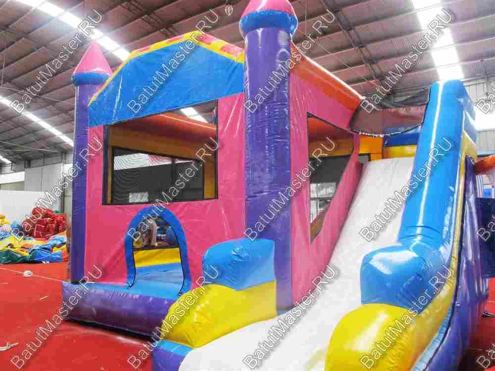 Коммерческий батут "Башня розовой феи", 4*3*4 м