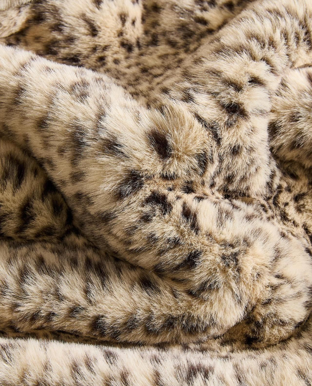Zara Home - Плед из искусственного меха с рисунком животных, кремовый, 140x190 см