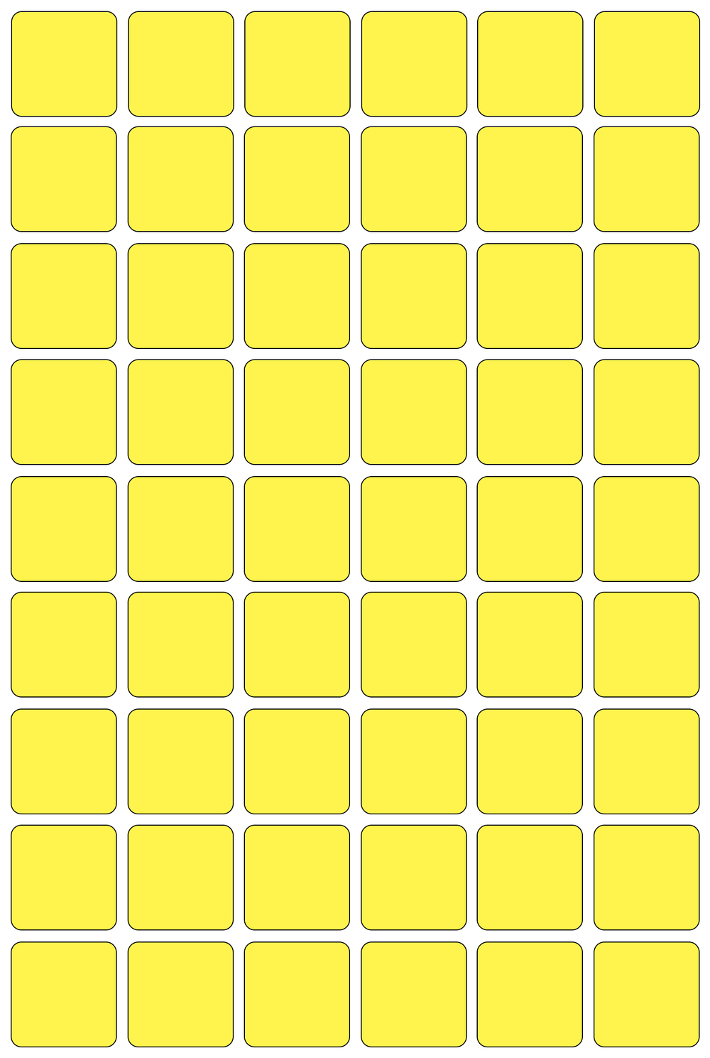 Виниловые наклейки для маркировки Policomprint М2, 20х20 мм. 108 шт.