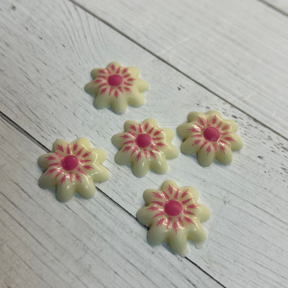 Готовый декор из шоколадной глазури "Цветочек" 5шт