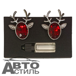 Ароматизатор-игрушка -на обдув- Олени -(жидк)- Y504-RD красный