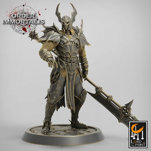 Blood Knight Человек Воин Паладин Варвар Файтер Рыцарь миниатюра для dnd, днд, pathfinder, фентези, Настольная игра, НРИ, Варгейм, РПГ