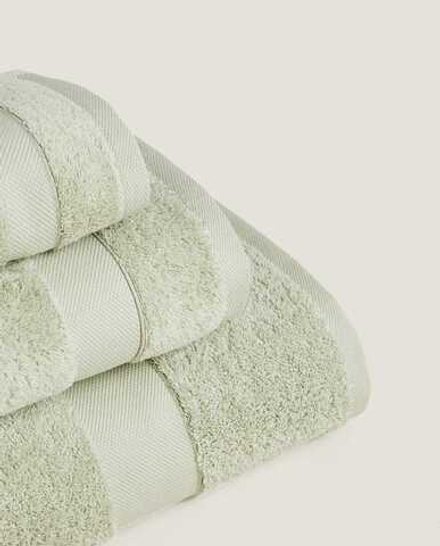 ZARA HOME ПОЛОТЕНЦЕ ИЗ ХЛОПКА ВЫСШЕГО КАЧЕСТВА, СВЕТЛО-ЗЕЛЕНЫЙ
