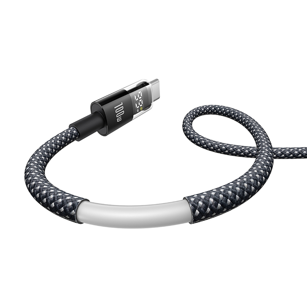 USB-C Кабель Baseus Display 2 Charging+Data 100W 1-2m - Cosmic Black