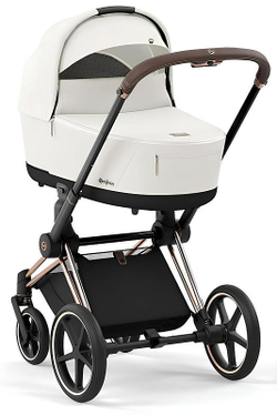 Коляска 3 в 1 Cybex Priam IV Rosegold complete и автокресло Aton B2 i-Size Volcano Black Off White