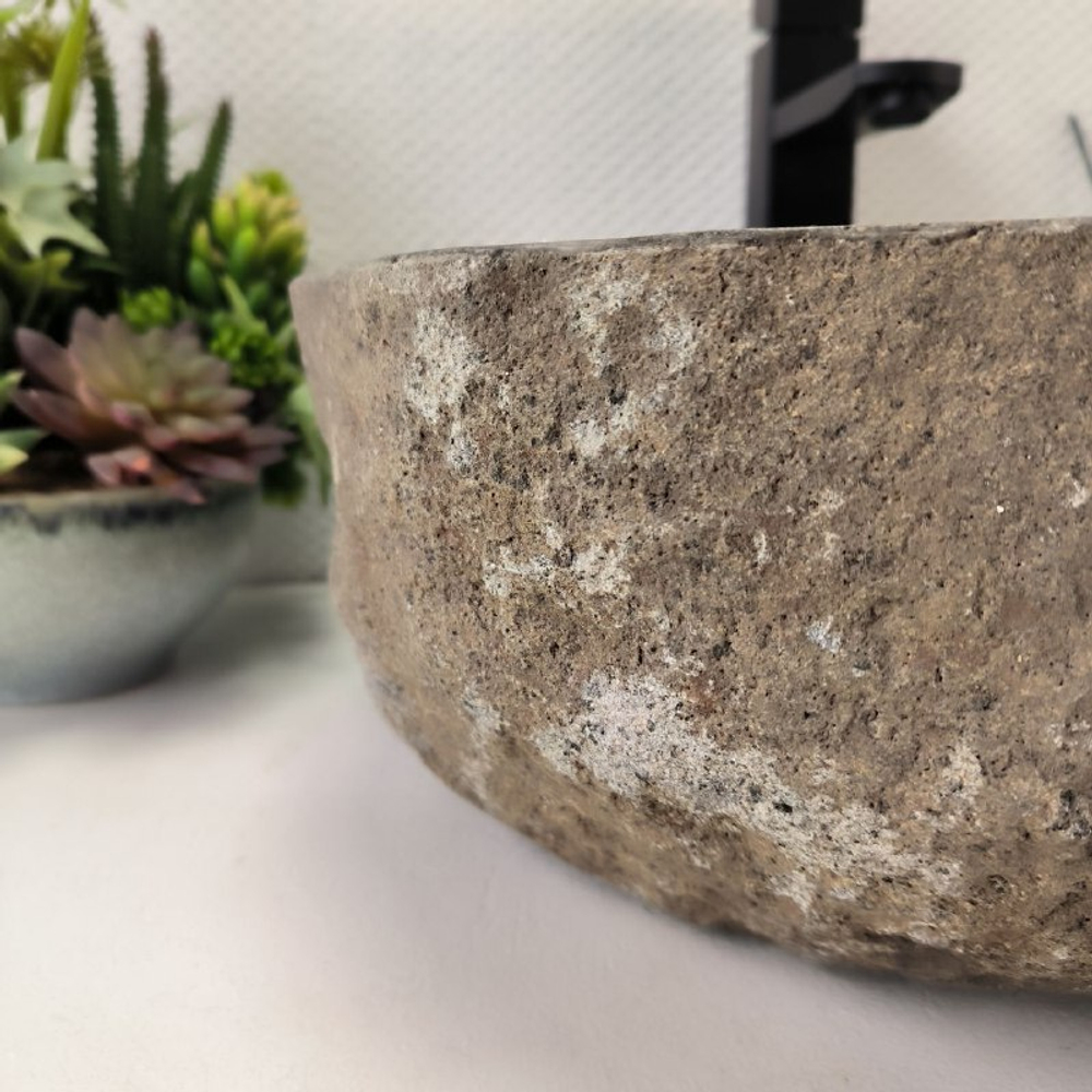Раковина из речного камня RS-63621 (41*40*16) 0122