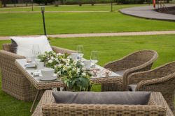 "Латте" плетеный стол из искусственного ротанга 160х90см, цвет соломенный