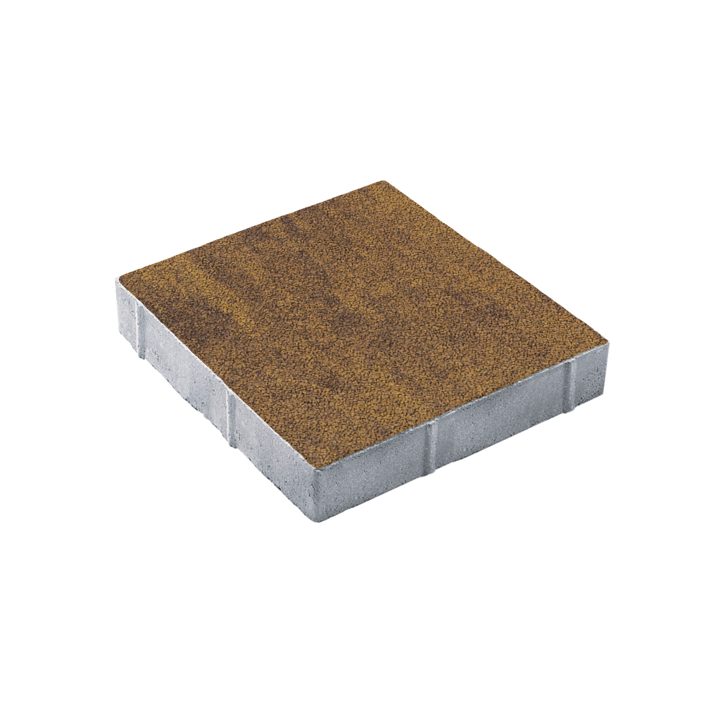 Тротуарная плитка КВАДРАТ 400х400 мм - Листопад гранит Янтарь