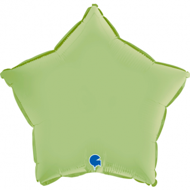 G Шар Звезда 18"/46 см, оливковый, сатин/Olive Green (БГ-15)