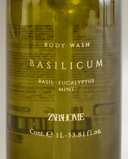 Zara Home Гель для душа Basilicum 1000 мл парфюмированный, для тела, аромат свежий цитрусовый