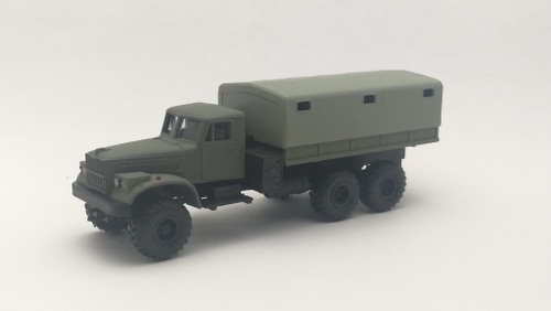 Автомобиль КРАЗ зеленый тент