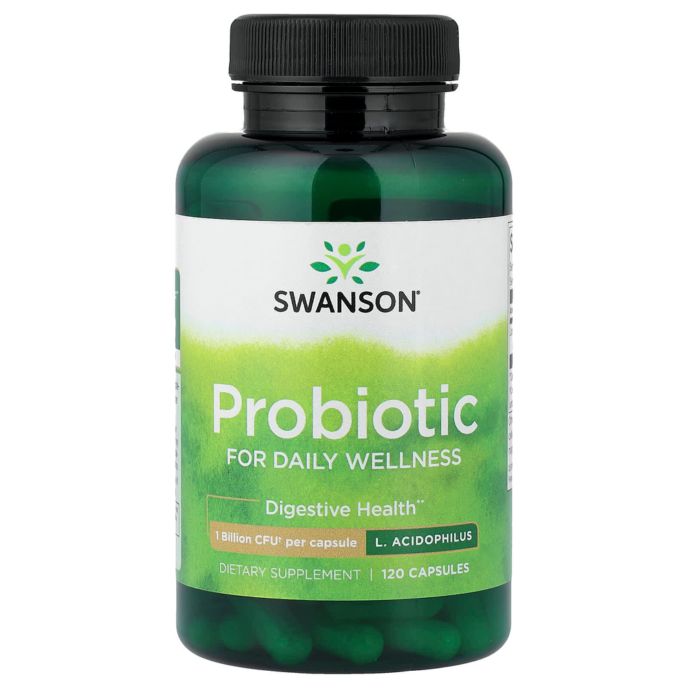 Swanson, пробиотик, 120 капсул (1 млрд КОЕ в 1 капсуле)