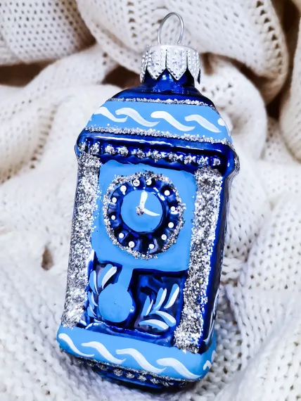 Елочное украшение Часы Тумба Русские узоры h-9 см., Коломеев (ФУП-102/2/Р)