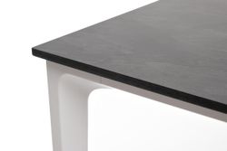 "Малага" обеденный стол из HPL 90х90см, цвет "серый гранит", каркас белый