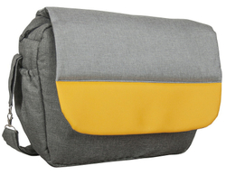 Детская коляска Alis Alvaro 2 в 1 Al 02 т.серый+св.серый+желтая кожа