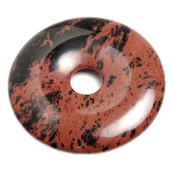 Кулон "Диск Би" обсидиан коричневый асс.