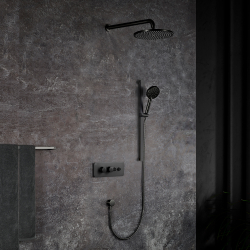Душевая система Black&White Universe с термостатом, Gun Metal (U7646GM)