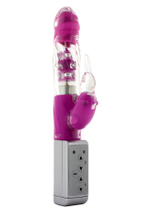 Лиловый Hi-tech вибратор Funky Rabbit Violet - 22 см.