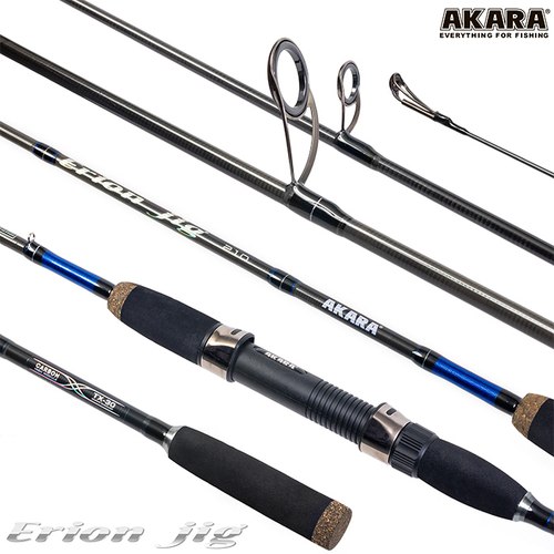 Спиннинг штекерный угольный 2 колена Akara Erion Jig TX-30 (5-25) 2,1 м