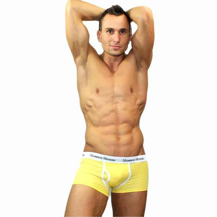 Мужские трусы боксеры желтые Romeo Rossi RR365-13 Boxer Brief