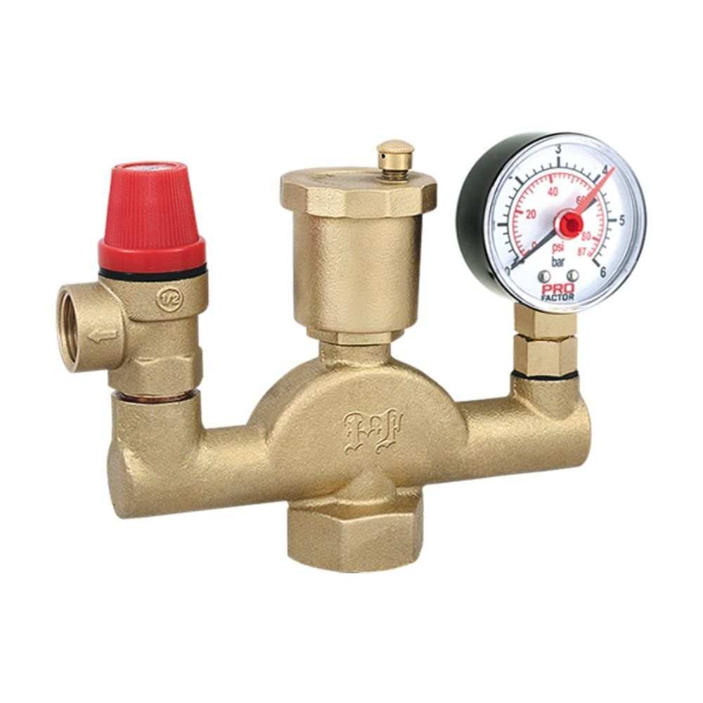 Группа безопасности для котла, 1", Ш-образная, 1.5 бар, ProFactor, PF BS 574-1.5