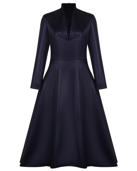 Платье макси с драпировкой на груди