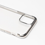 Прозрачный глянцевый чехол с серебренной окантовкой для IPhone 11 Pro
