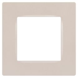 Рамка для розеток и выключателей ЭРА Серия 12 12-5201-15 на 1 пост, Классик, перламутр