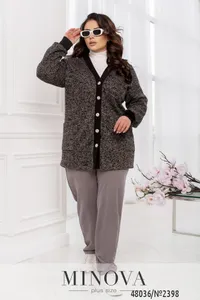 Кардиган 2398-черный-белый Minova