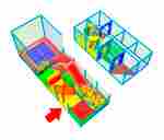 Детский уличный игровой лабиринт с крышей «ДжунглиЛэнд» 7,38×2,46×3,1 м