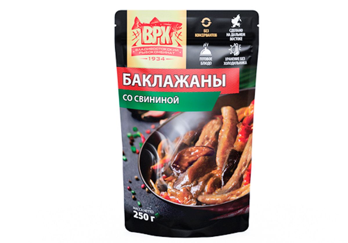 Баклажаны со свининой ВРК, 250г