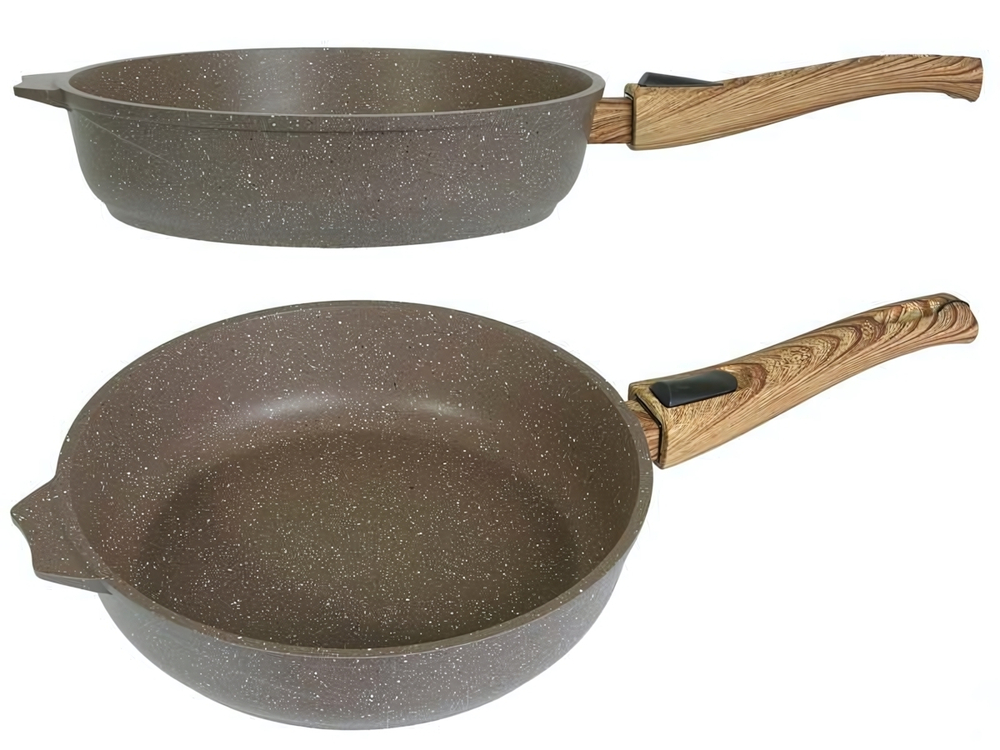 Сковорода 22см Гранит brown со съемной ручкой