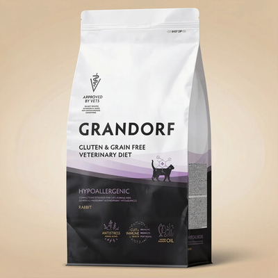 Сухой диетический корм Grandorf Veterinary Diet Cat Hypoallergenic для кошек с пищевой аллергией или непереносимостью