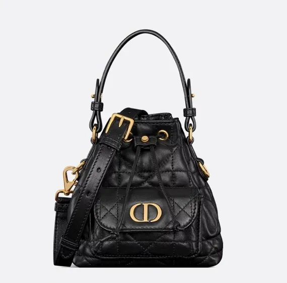Рюкзак Dior Caro черный, модель среднего формата