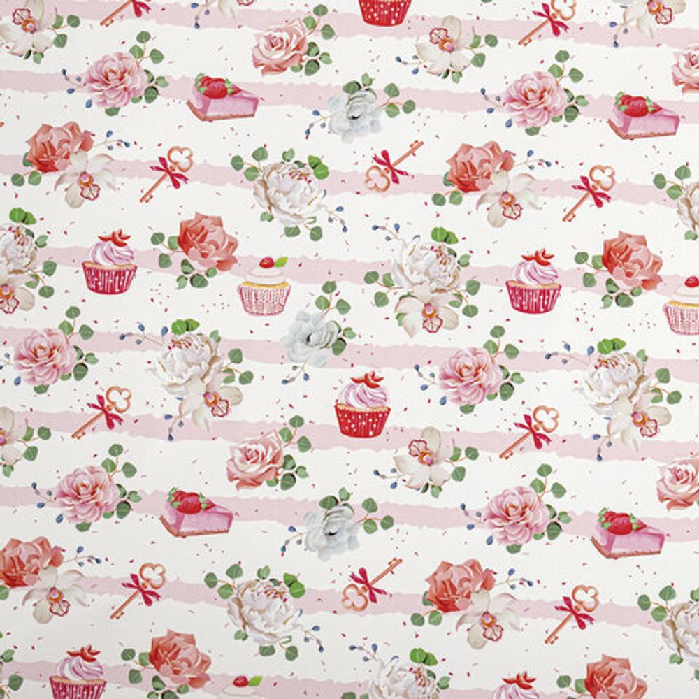 Бумага упаковочная "For Women", 70x100 см, 10 дизайнов ассорти, ЗОЛОТАЯ СКАЗКА, 591915, 1шт