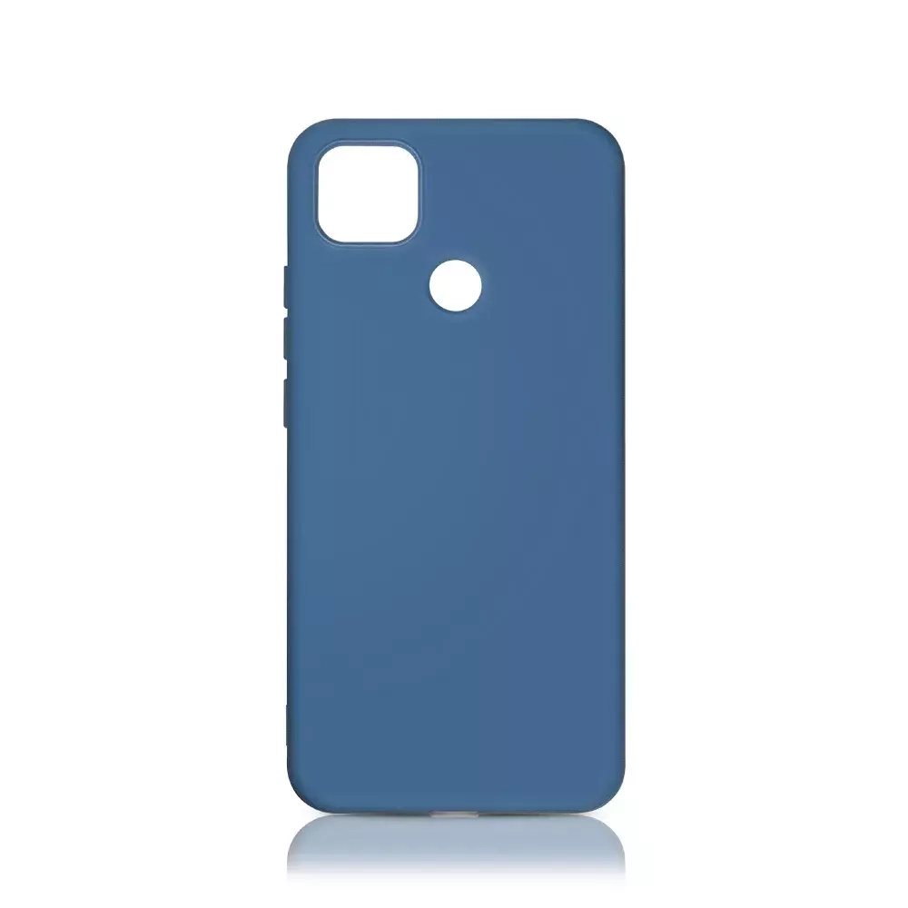 Силиконовый чехол с микрофиброй для Xiaomi Redmi 9C blue DF