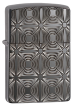 Зажигалка Zippo Armor с покрытием Black Ice, латунь/сталь, чёрная, глянцевая, 36x12x56 мм