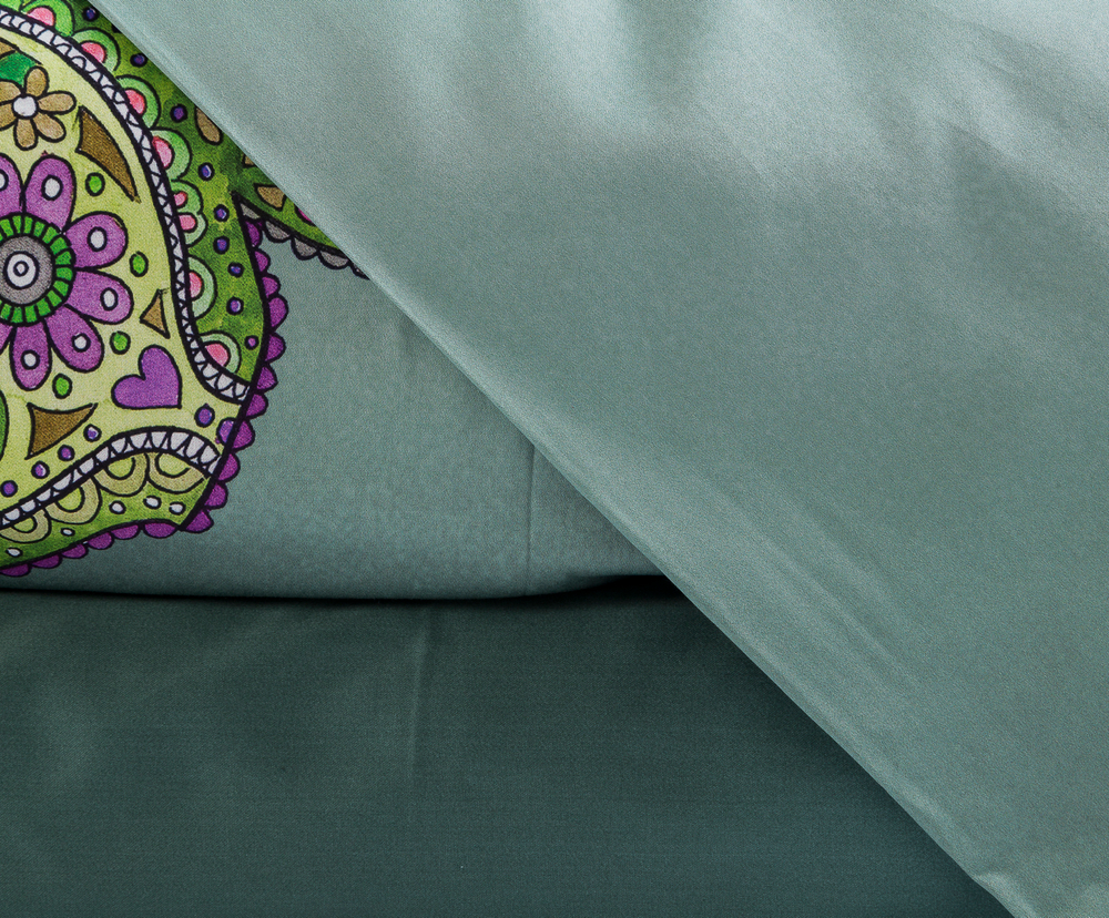 Постельное белье 2 спальное Mirabello Mariposa зеленое